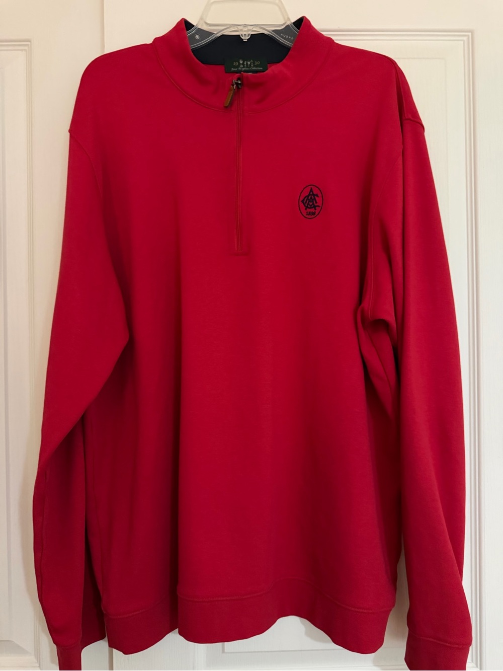 Vintage Atlanta Athletic Club Red Golf Quarter Zip Pullover Size XL